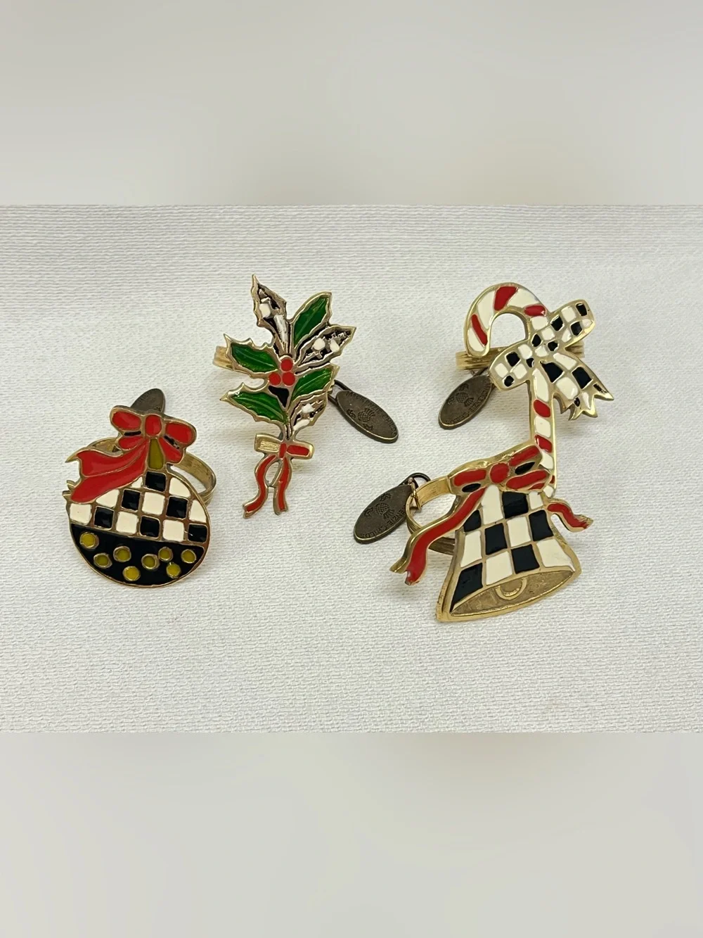 Mackenzie Childs Christmas Napkin Rings